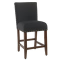Deep Navy Nailhead Counter Stool C102539