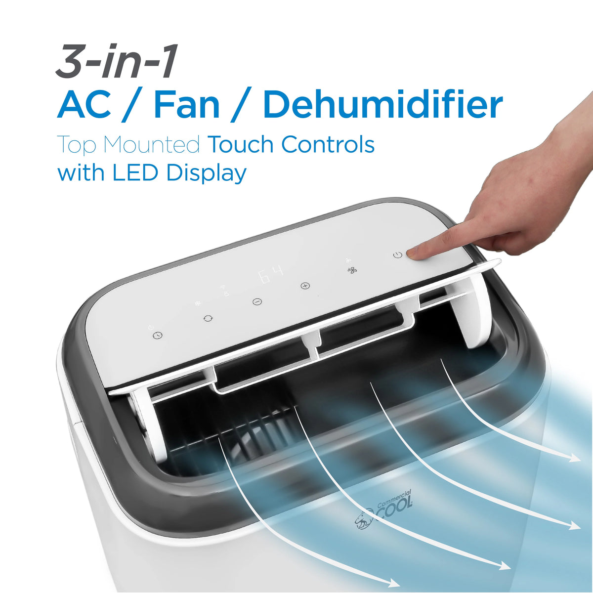 6,000 BTU Portable Air Conditioner with Remote Control, White A446