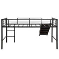 Twin Metal Loft Bed with Slide G682