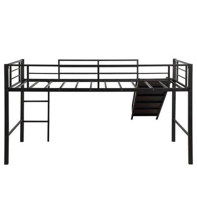 Twin Metal Loft Bed with Slide G682