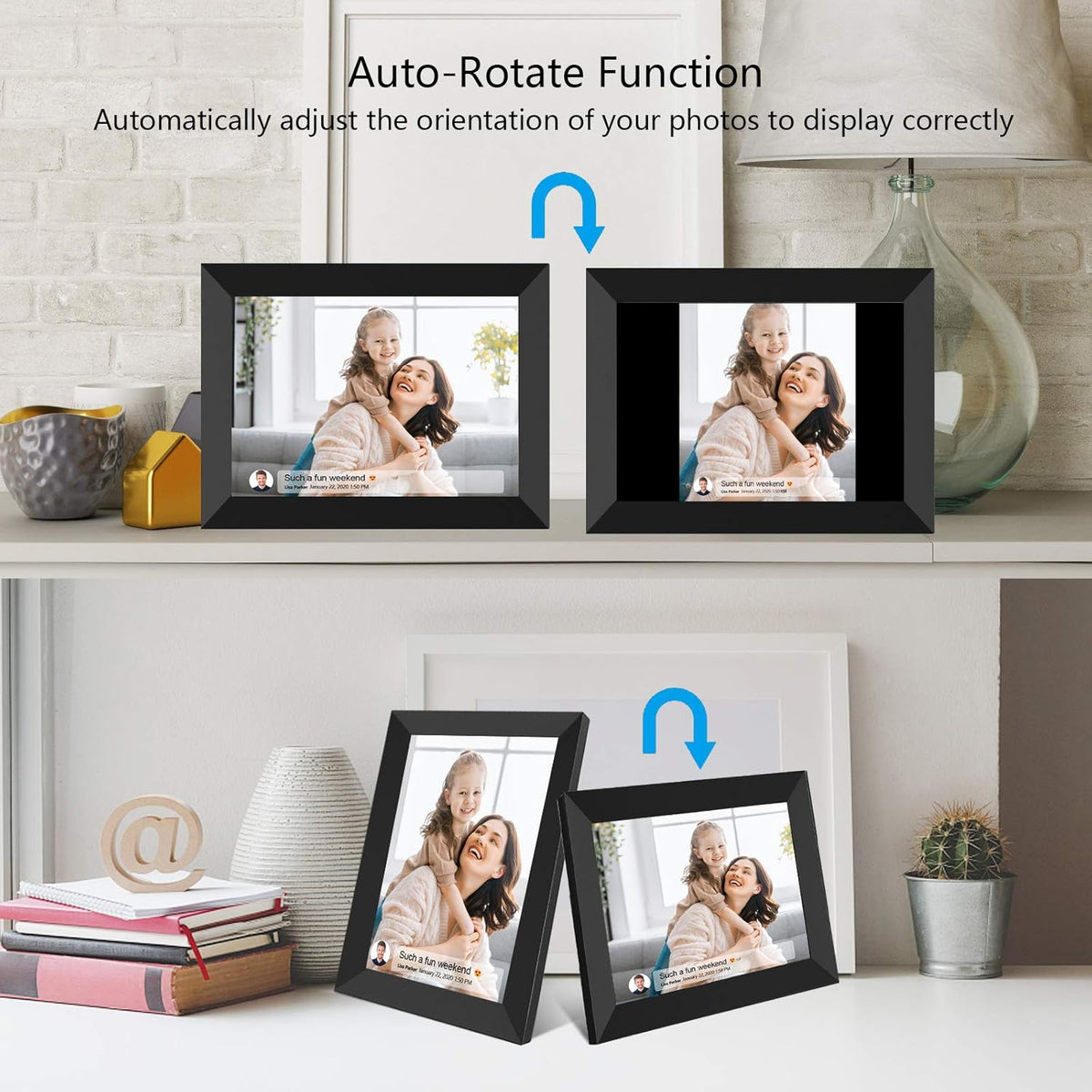 10 Inch Smart WiFi Digital Photo Frame 2K IPS LCD Touch Screen 16GB Storage W110319