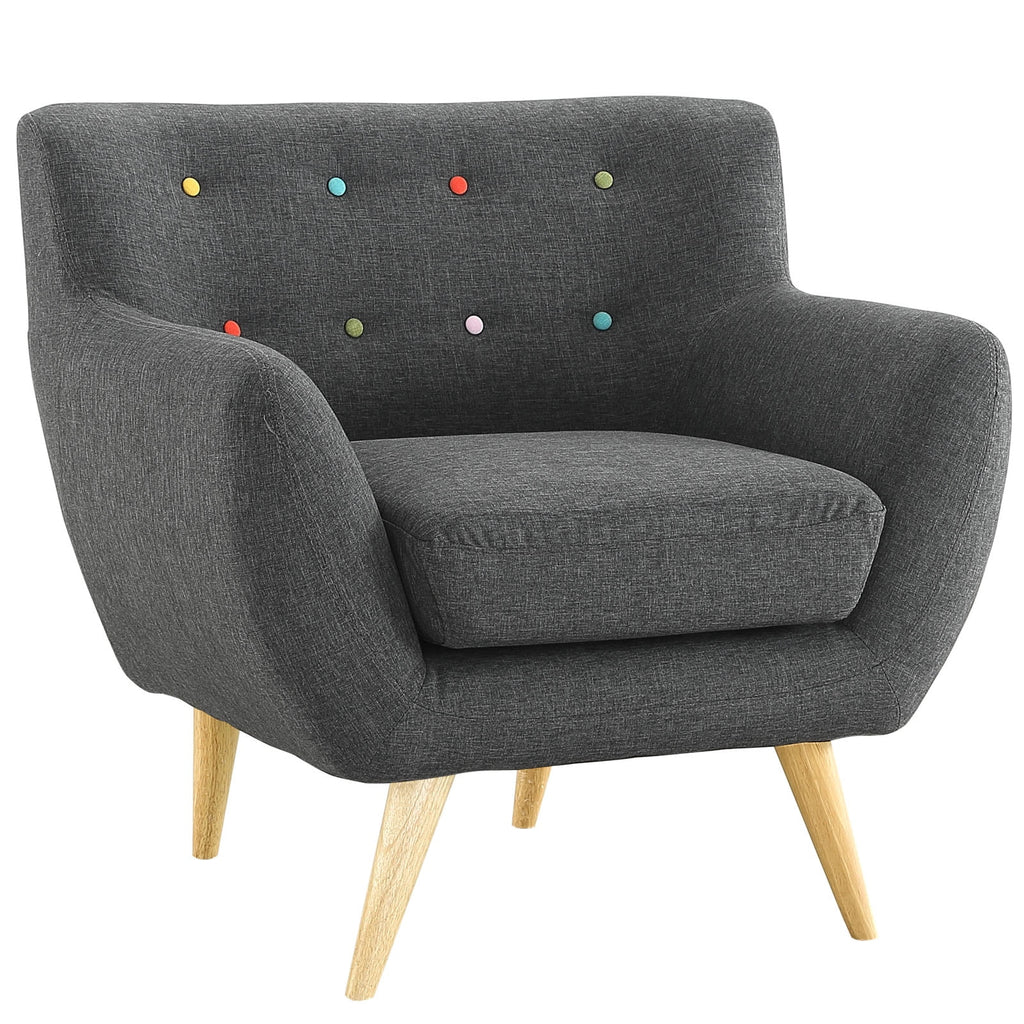 Grey Fabric Plywood Two PCS Living Room Set K6909