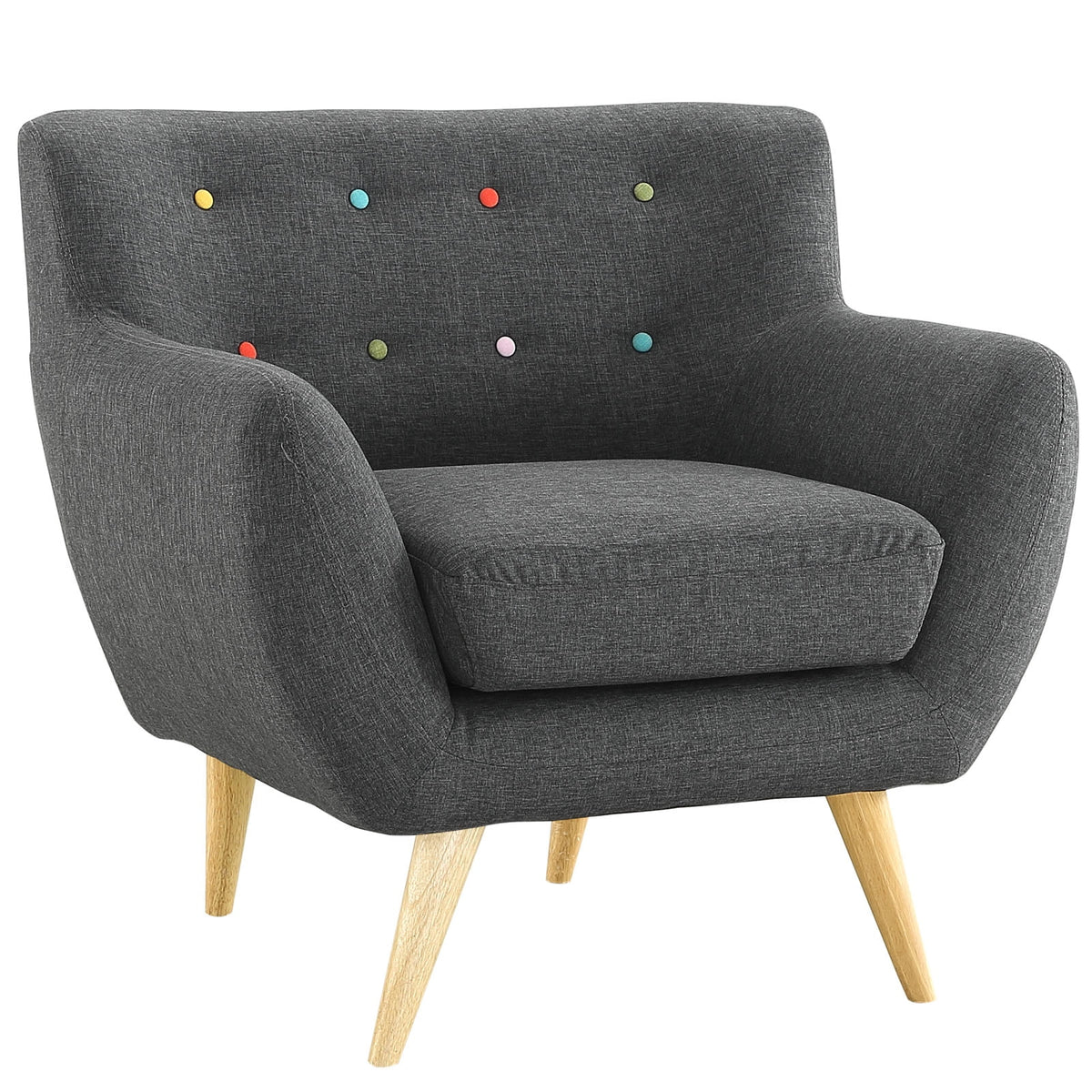 Grey Fabric Plywood Two PCS Living Room Set K6909