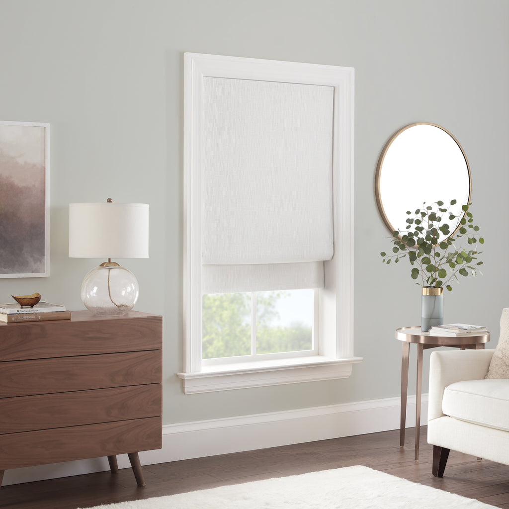 White 100% Blackout Roman Shade R367