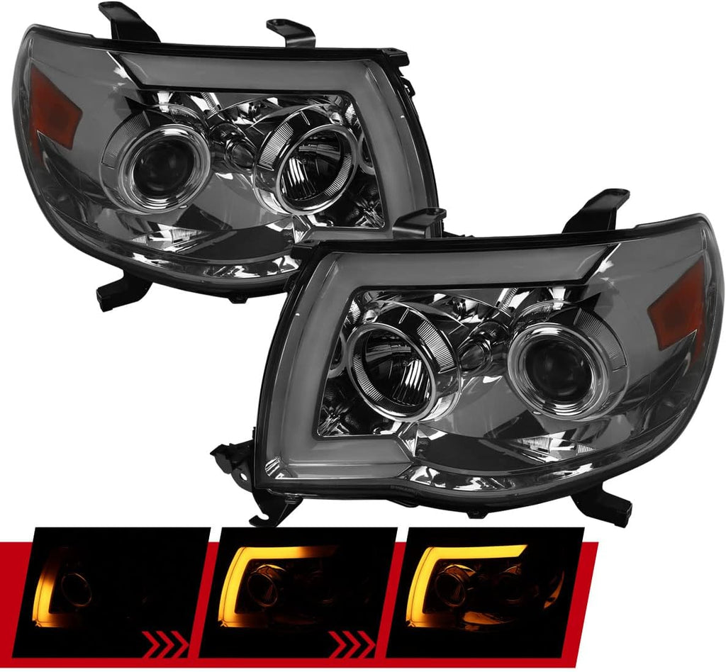 BLK Projector Headlights with LED Sequential Switchback Signal K726