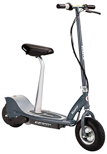 Seated Electric Scooter with 9" Pneumatic Tires, Removable Seat D24095