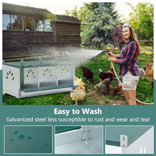 3-Tier Large Wooden Chicken Coop with Run and Nesting Boxes U6911
