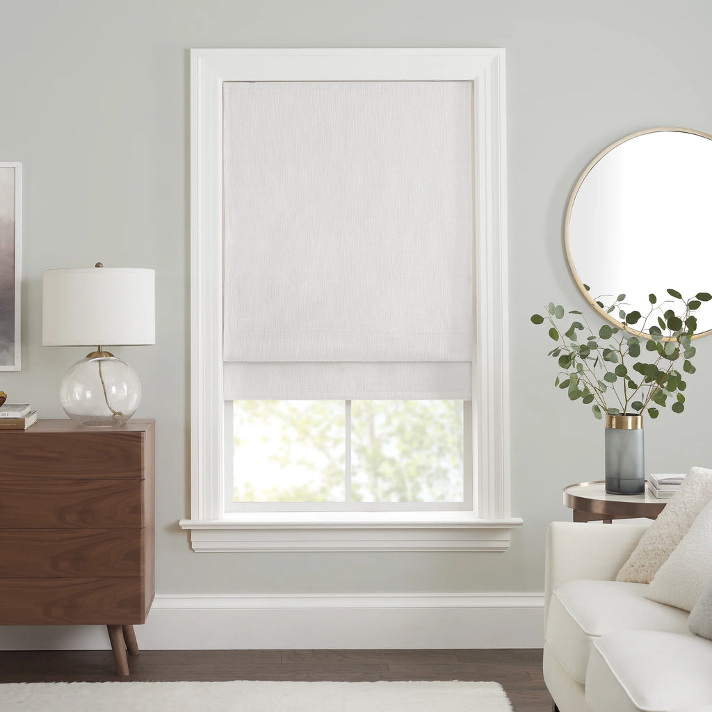 White 100% Blackout Roman Shade R367