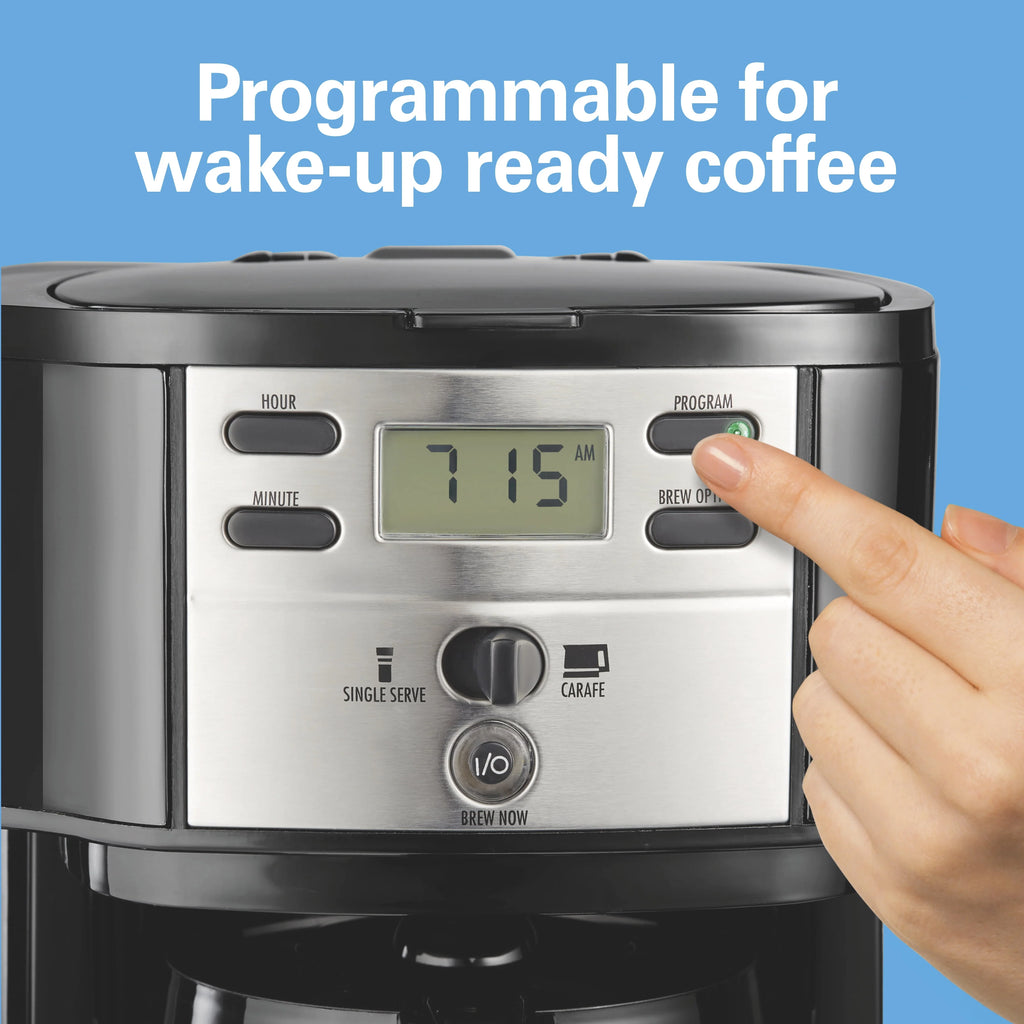 2-Way Programmable Coffee Maker, Single-Serve and 12-Cup Pot J6102
