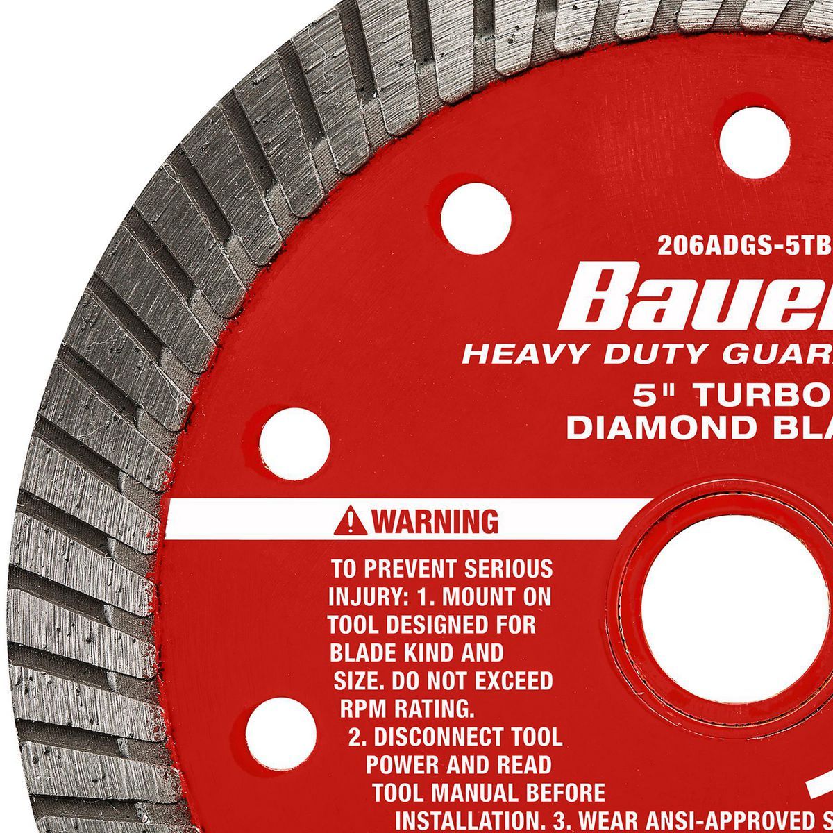 5 in. Turbo Rim Wet or Dry Cut Diamond Saw Blade A698415