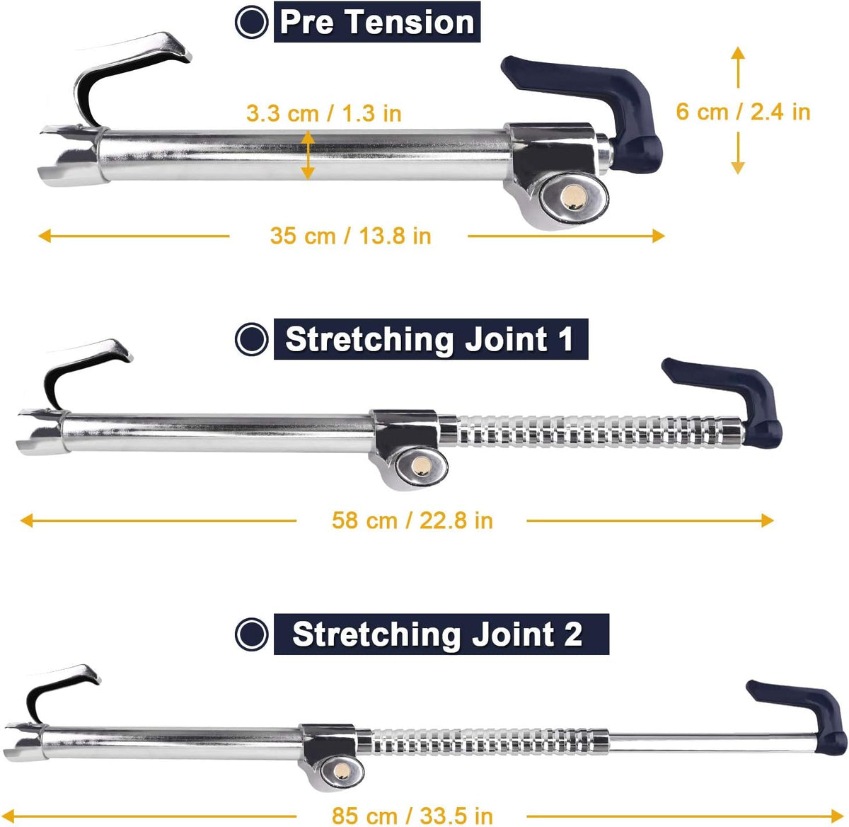 Universal Steering Wheel Brake Lock Retractable Double Hook Car Clutch Pedal Lock with 3 Keys F469379