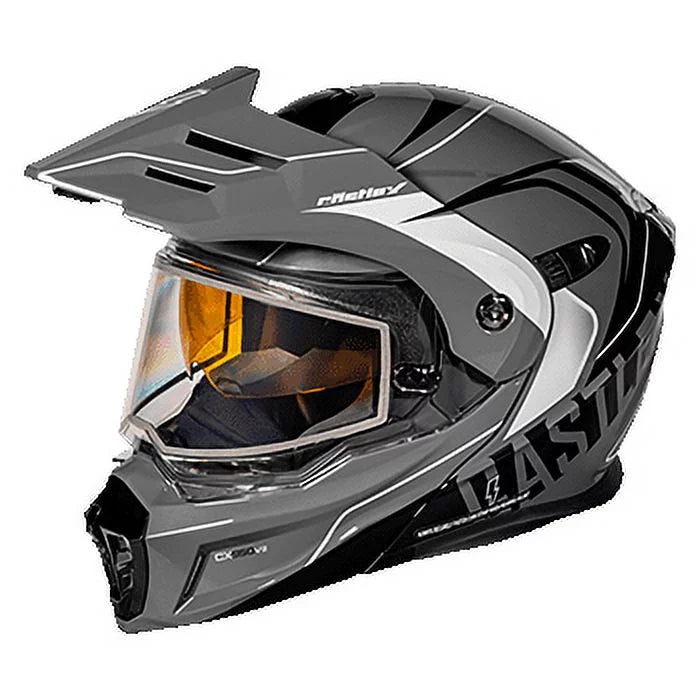Charcoal-Black Large Modular Dual-Sport Helmet S384