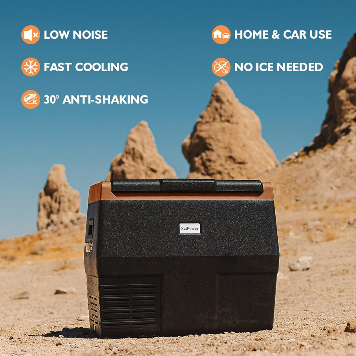 Portable Fridge Freezer with Wheels, 12-volt Compressor Cooler, Single Zone O124062