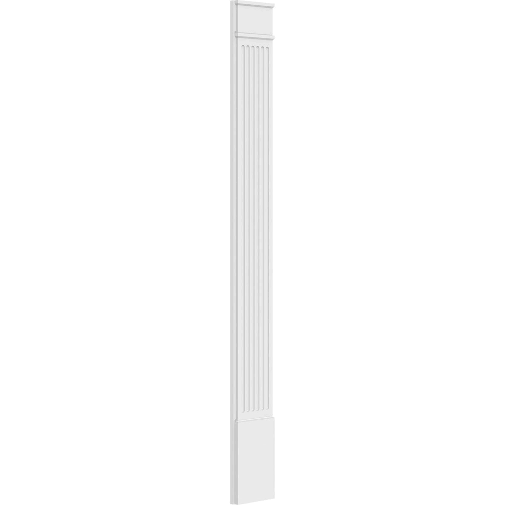 Fluted PVC Pilaster with Decorative Capital & Base (Pair) Z512336