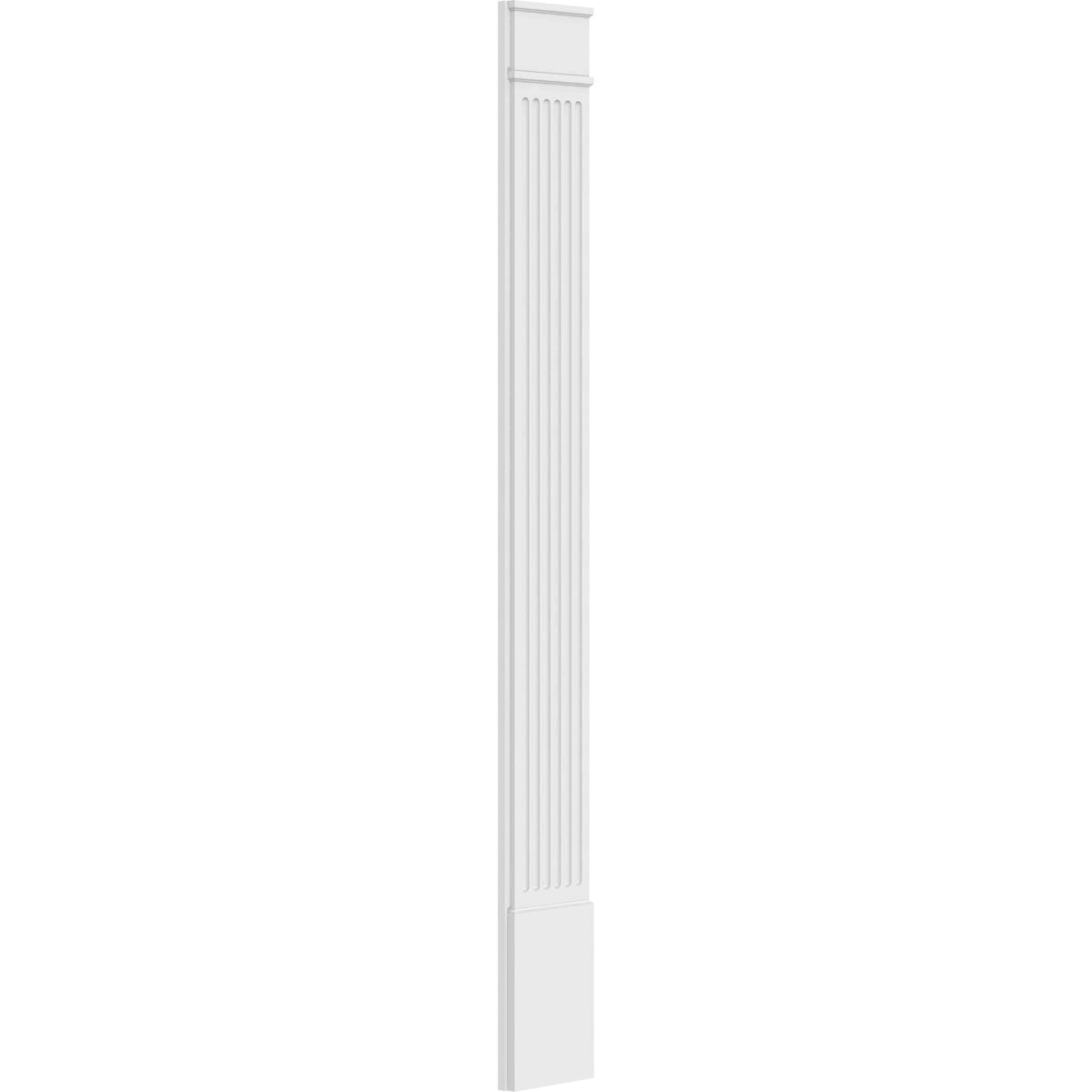 Fluted PVC Pilaster with Decorative Capital & Base (Pair) Z512336
