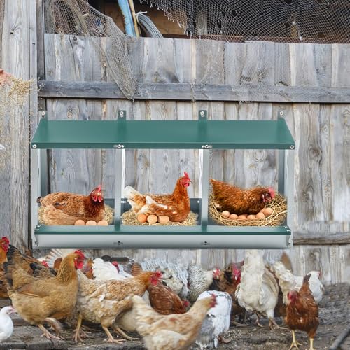 3-Tier Large Wooden Chicken Coop with Run and Nesting Boxes U6911