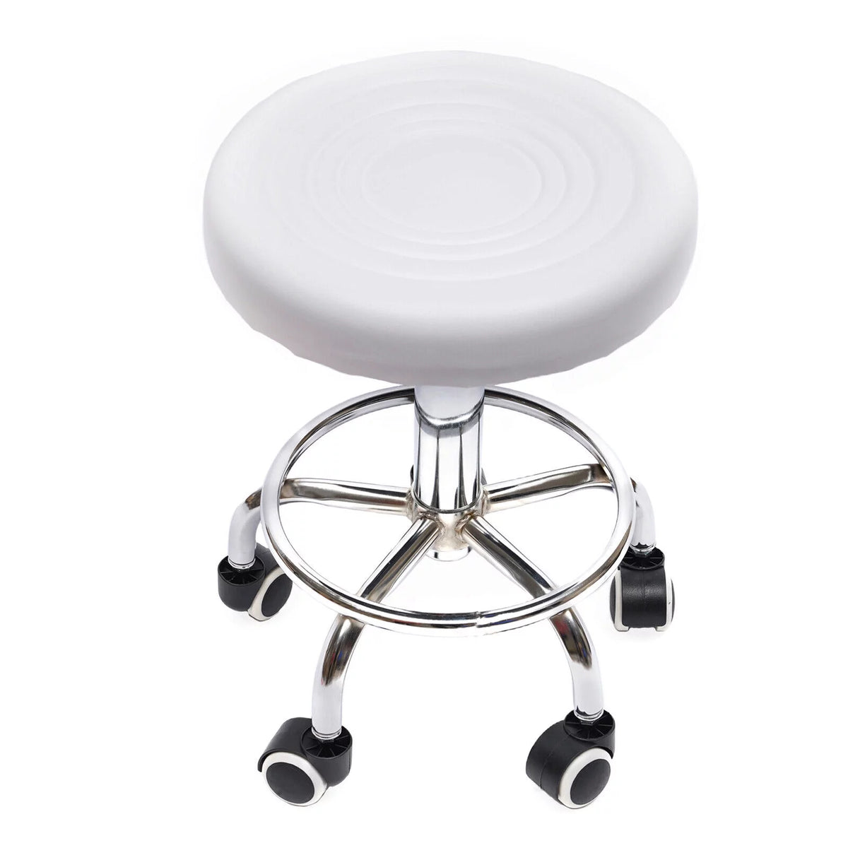 Adjustable Rolling Swivel Salon Stool with 5 Wheels D36891