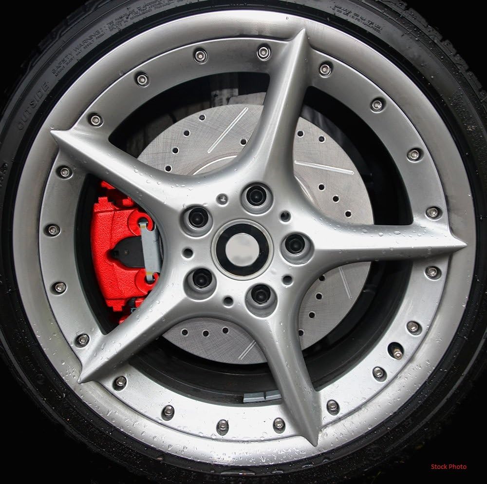 Red Calipers and Ceramic Pads Brake Kit Q407