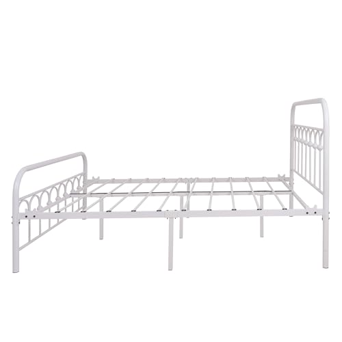 Queen Size Metal Bed Frame with Headboard and Footboard O50115