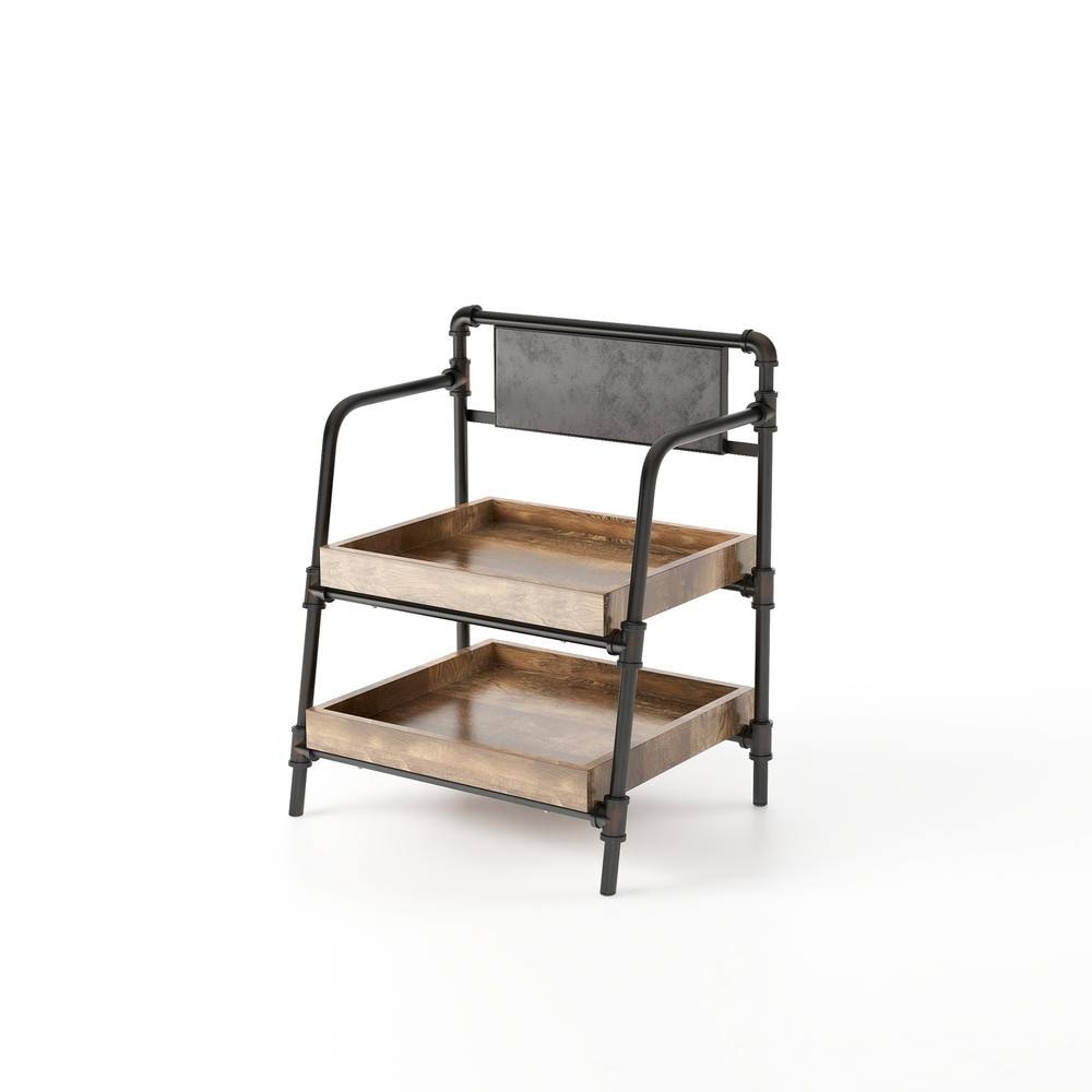 Sand Black 2-Shelf Bookcase X688