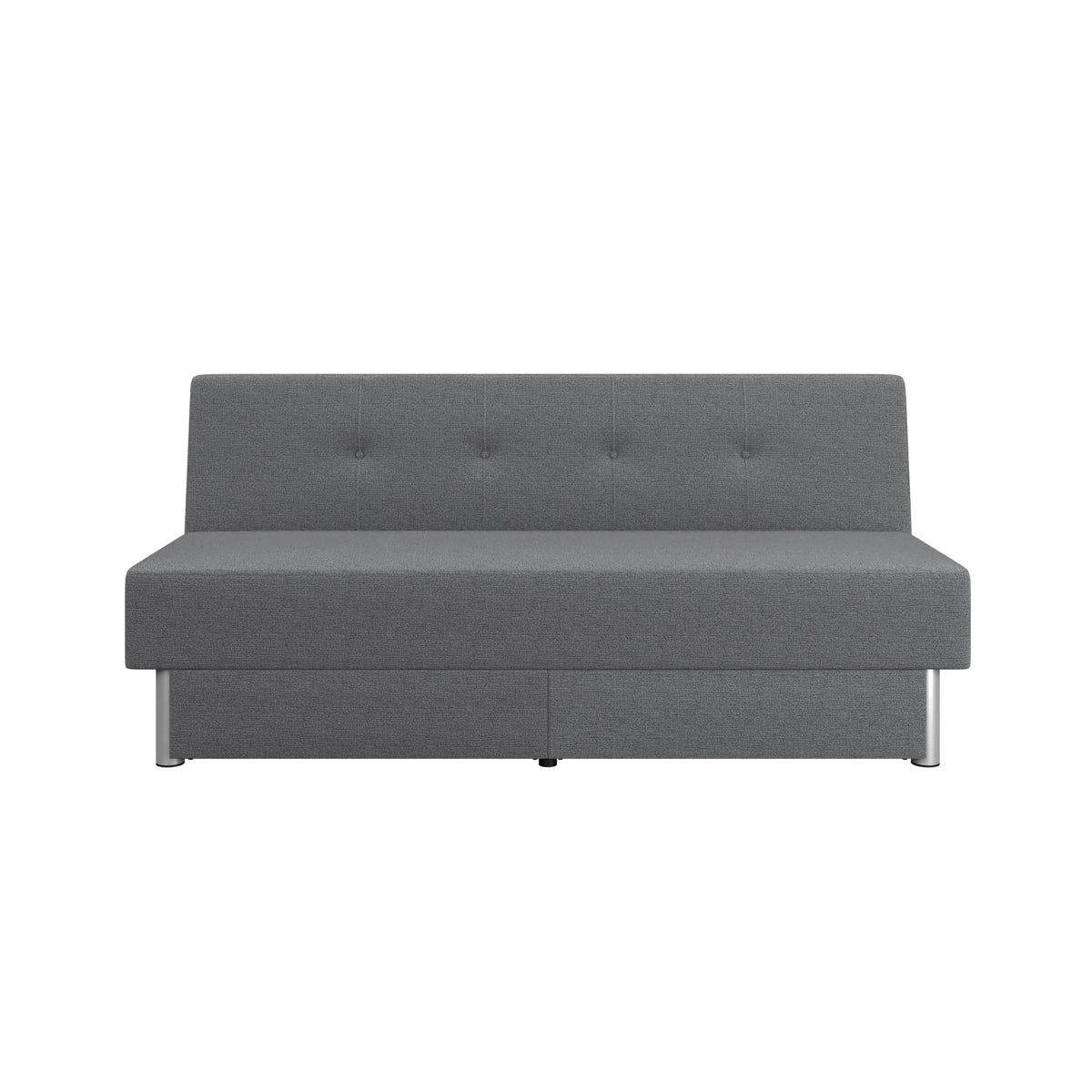 Gray Fabric Futon with Storage and Power E40535