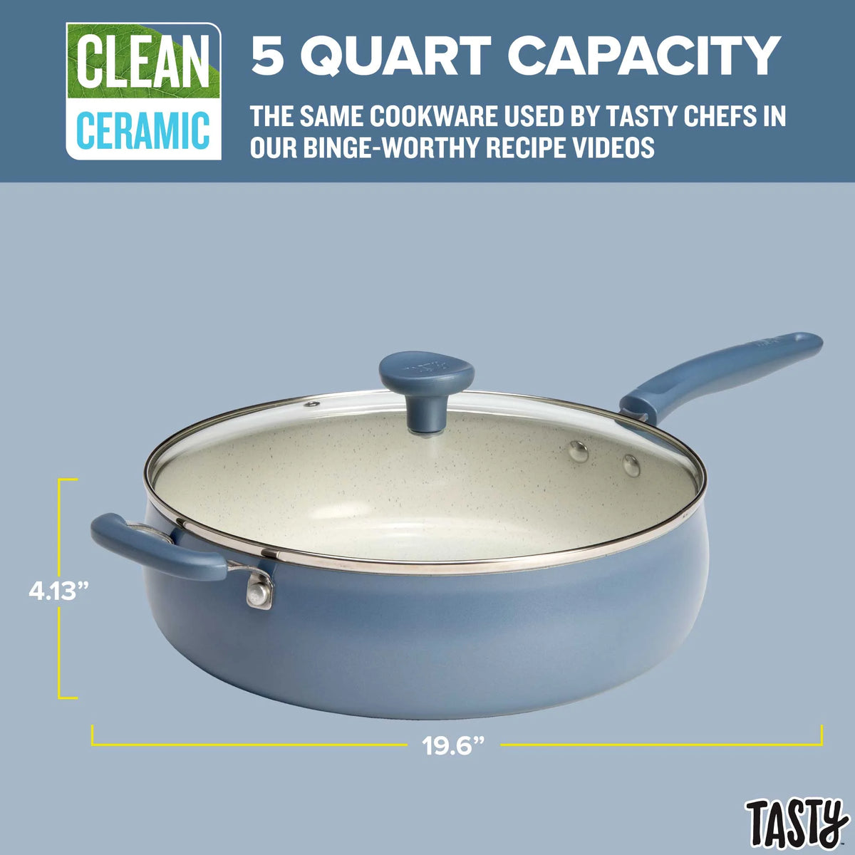 Blue 5 Quart Ceramic Non-Stick Sauté Pan M97704