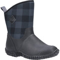 Black/Grey Plaid Mid Boots G35782
