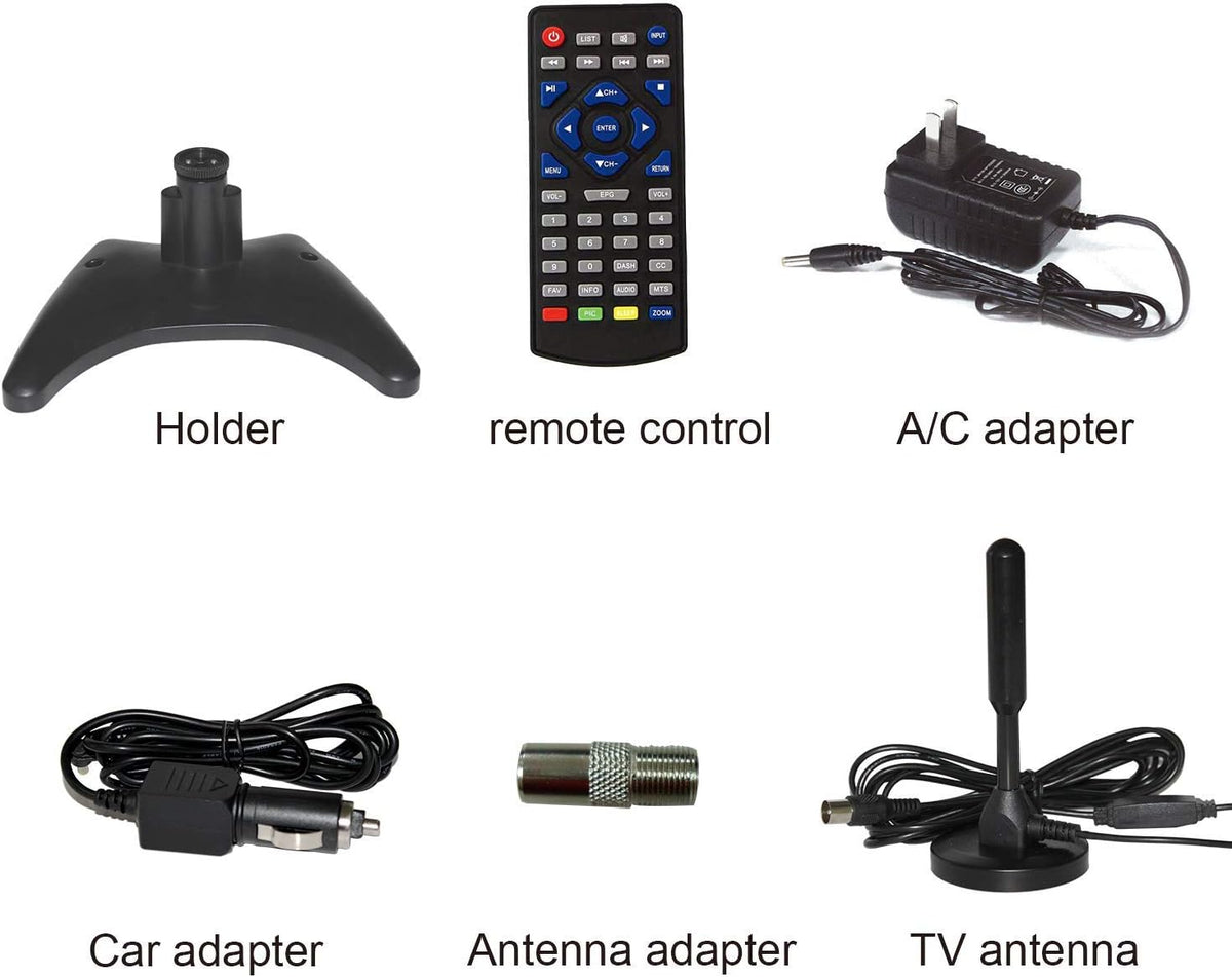 Portable Rechargeable TV with ATSC Tuner R541907