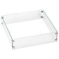 Tempered Glass Flame Guard for Square Drop-in Fire Pit Pan P51781