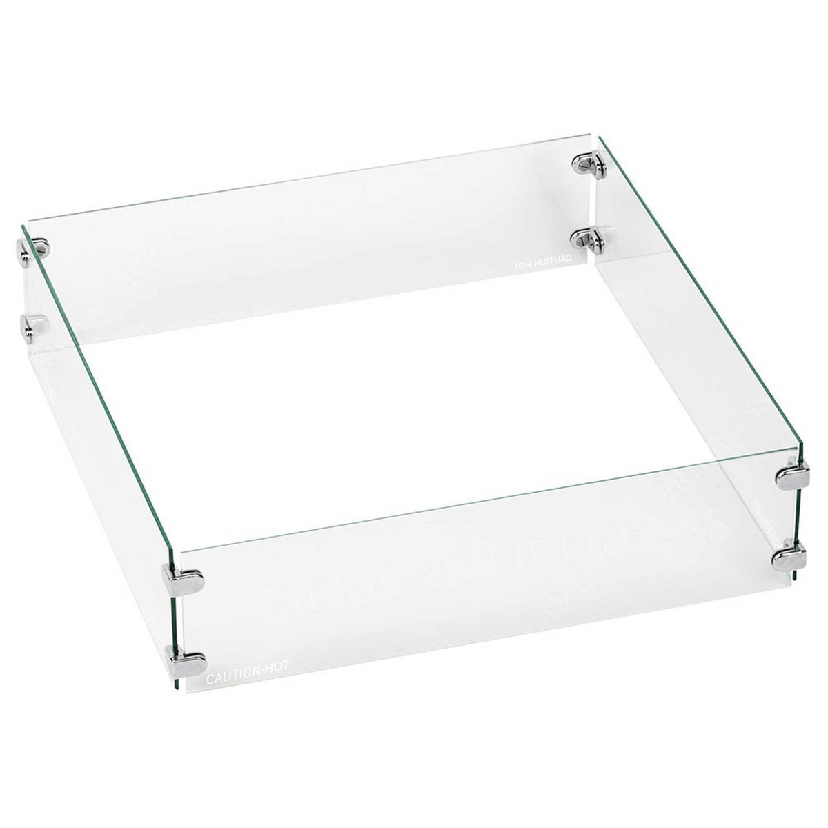 Tempered Glass Flame Guard for Square Drop-in Fire Pit Pan P51781