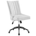 Black White Vegan Leather Office Chair F9745