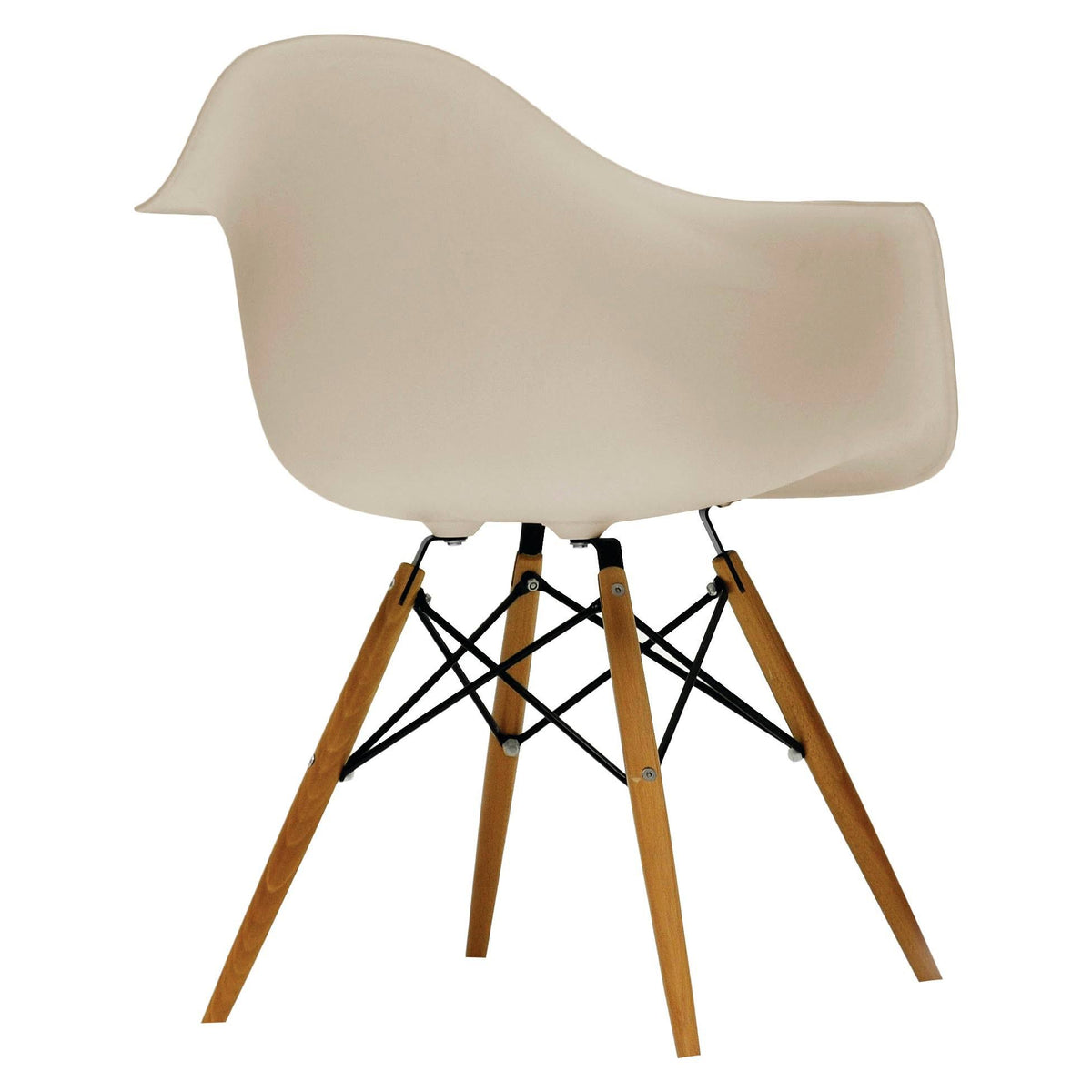 Beige Plastic Shell Chair Set of 2 L281