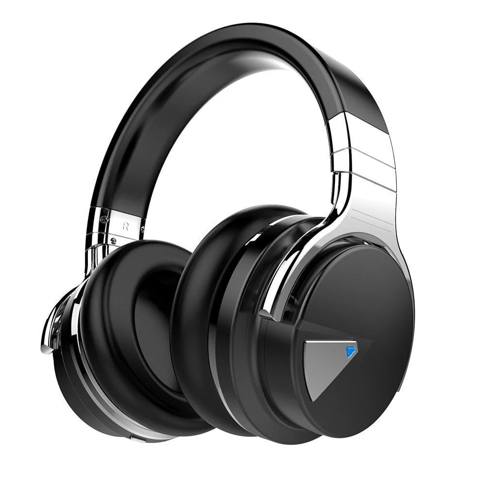 Active Noise Cancelling Bluetooth Headphones with Mic Deep Bass Wireless Over Ear Black F44024