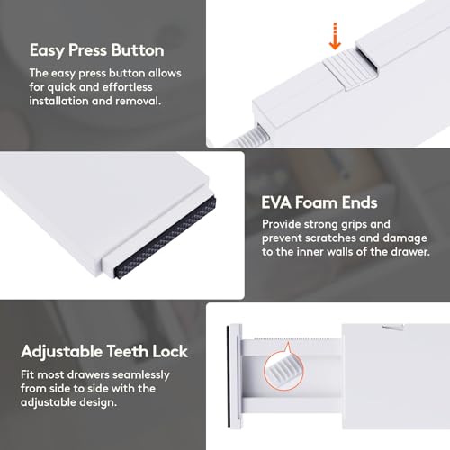 14 Pack 4" High Adjustable White Drawer Dividers Y1785