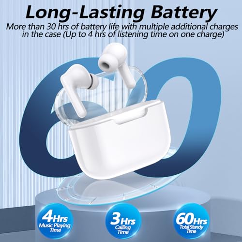 Wireless Earbuds Bluetooth 5.3 Headphones with Microphone Black F561