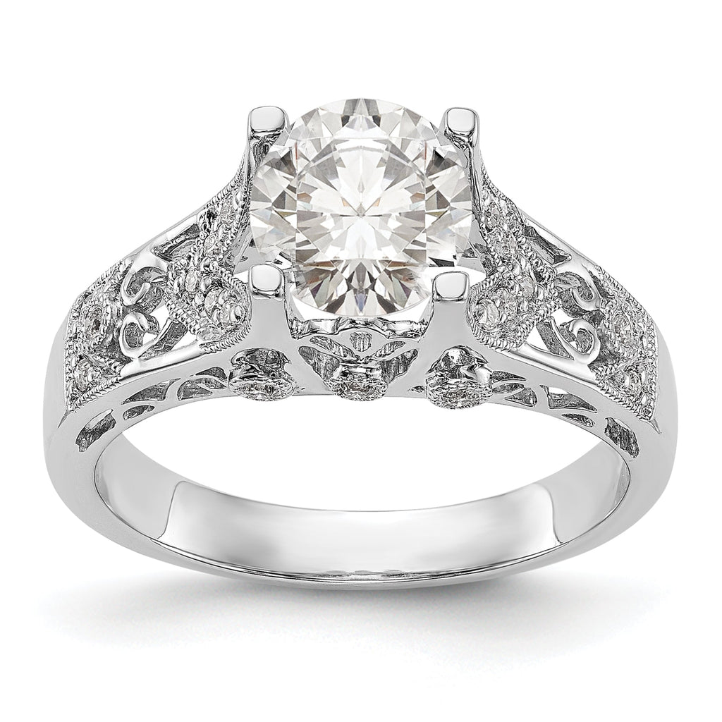 14K White Gold Engagement Ring A31885