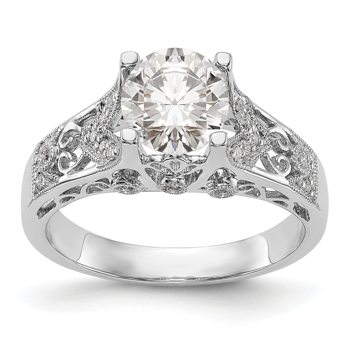 14K White Gold Engagement Ring A31885