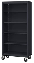 Steel Mobile Bookcase Black G662