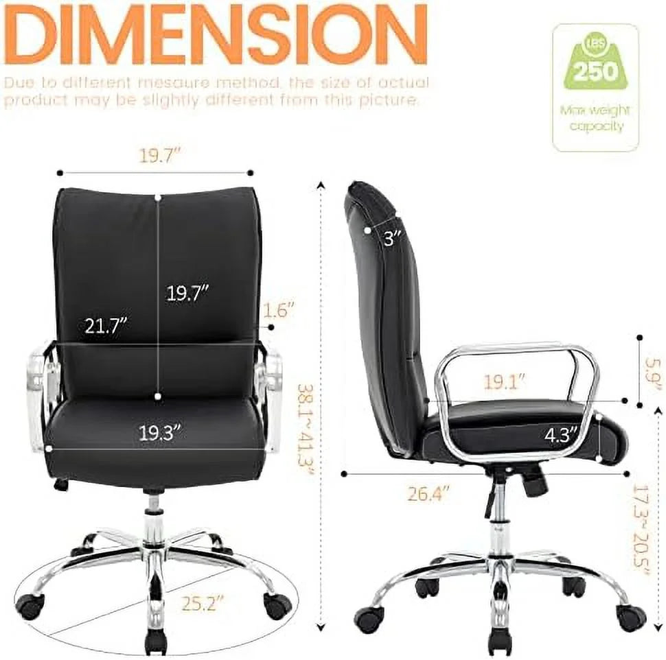 Pink Upholstered PU Leather Office Chair with Arms Y5738