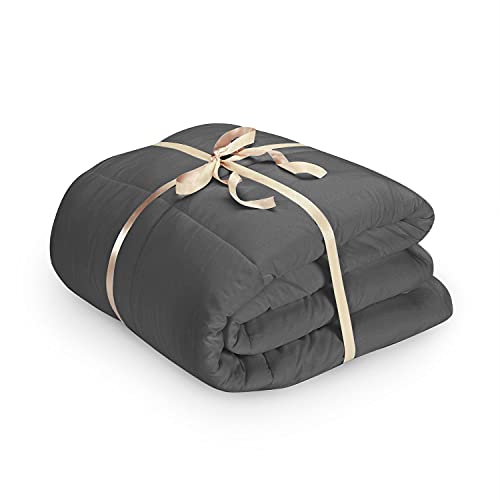 Queen Size Gray Down Alternative Comforter Q4472