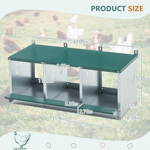 3-Tier Large Wooden Chicken Coop with Run and Nesting Boxes U6911
