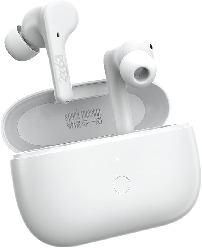 Wireless Earbuds, Active Noise Cancelling Bluetooth 5.1 in-Ear Headphones, IPX4 Waterproof 16H Playtime White O517251