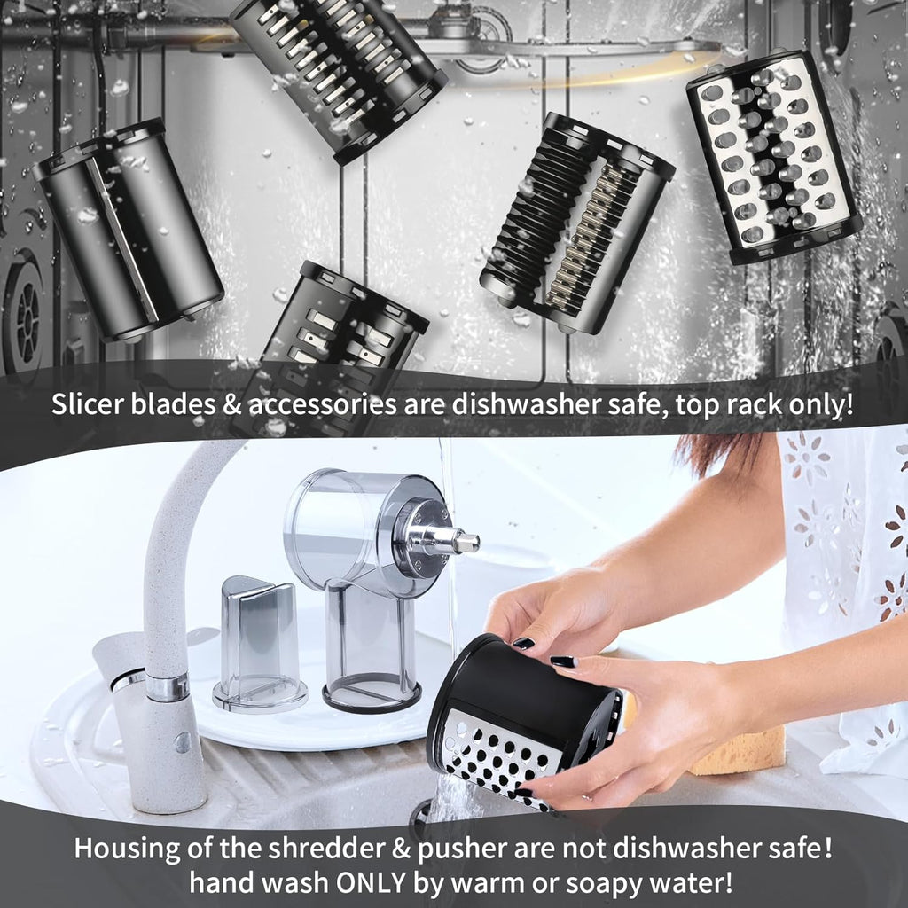 Slicer Shredder Attachments for KitchenAid Stand Mixers with 5 Blades T4178