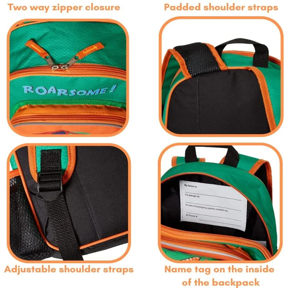 Dinosaur Toddler Mini Backpack with Water Bottle 2 Piece Set B98757