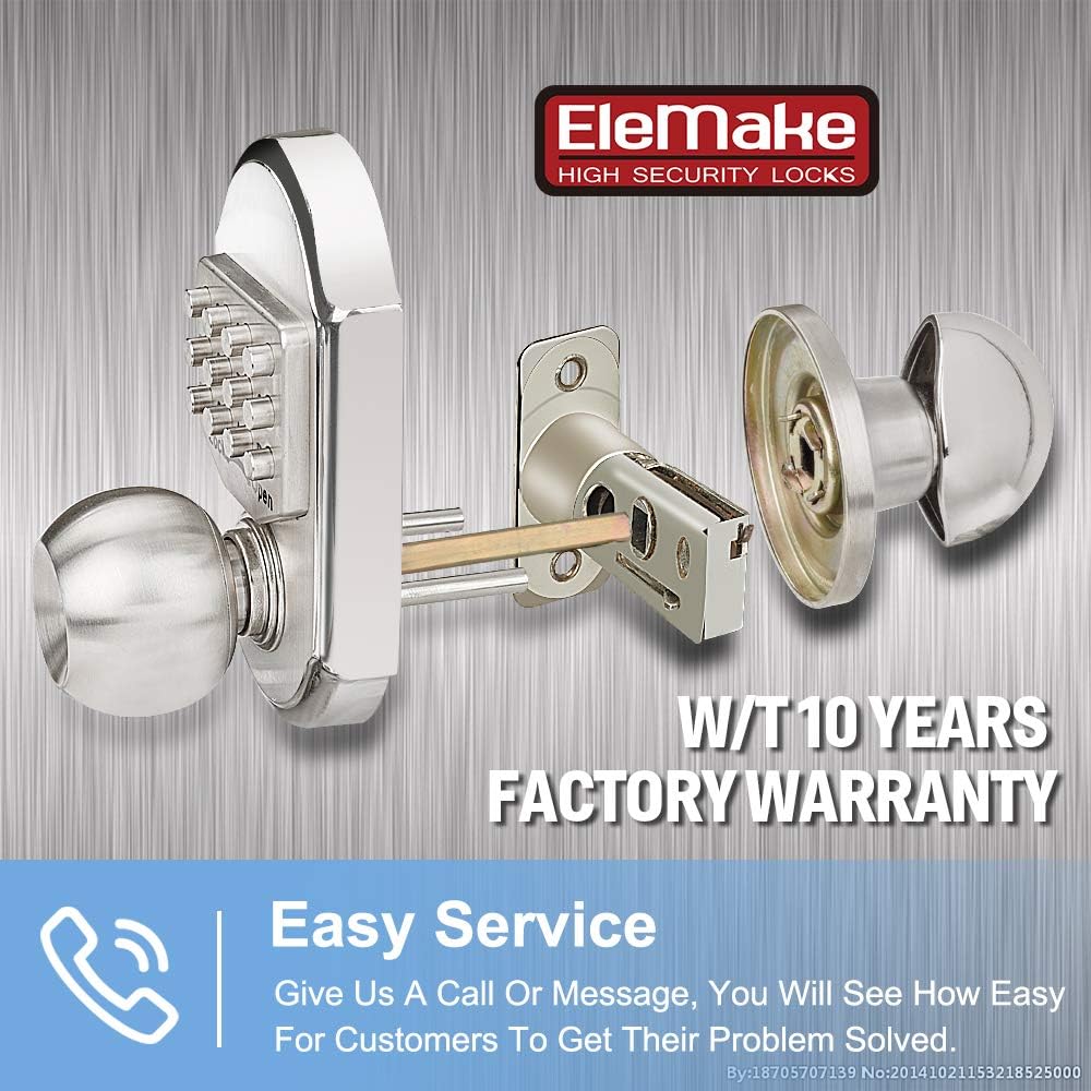 Keyless Entry Keypad Deadbolt Door Lock 304 Stainless Steel Mechanical T771
