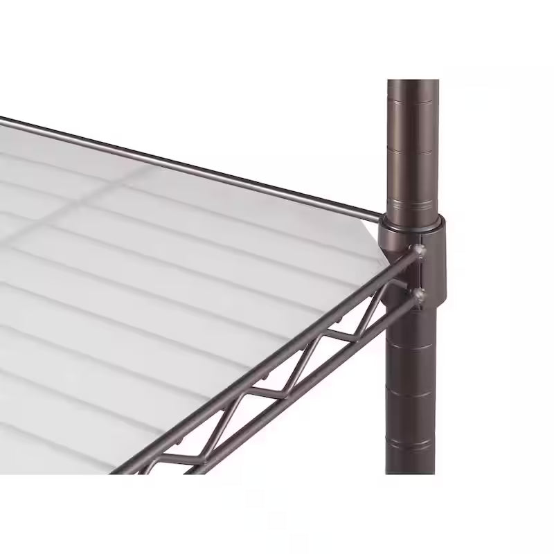 Dark Bronze 4-Tier Steel Wire Shelving Unit with Liners Z834