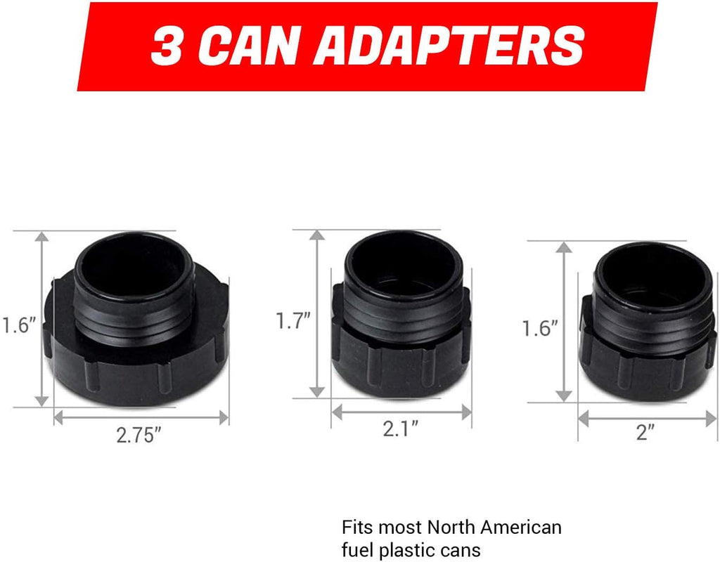 4-AA Battery Powered Fuel Transfer Pump with Flexible Intake Hose and No-Spill Auto-Stop Nozzle, Pack of 2 N2180