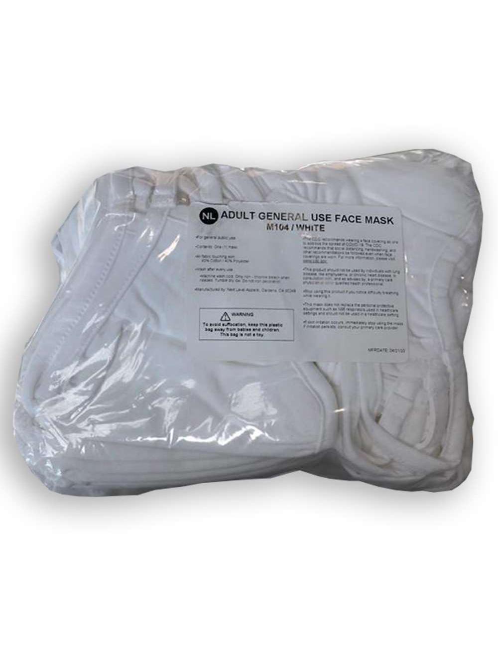 White CVC General Use Face Masks PK 48 Q118708