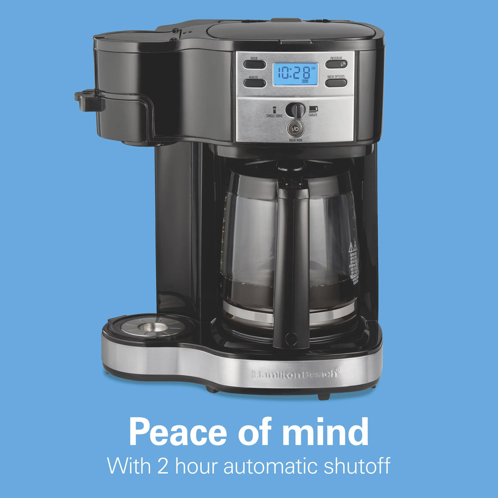 2-Way Programmable Coffee Maker, Single-Serve and 12-Cup Pot J6102