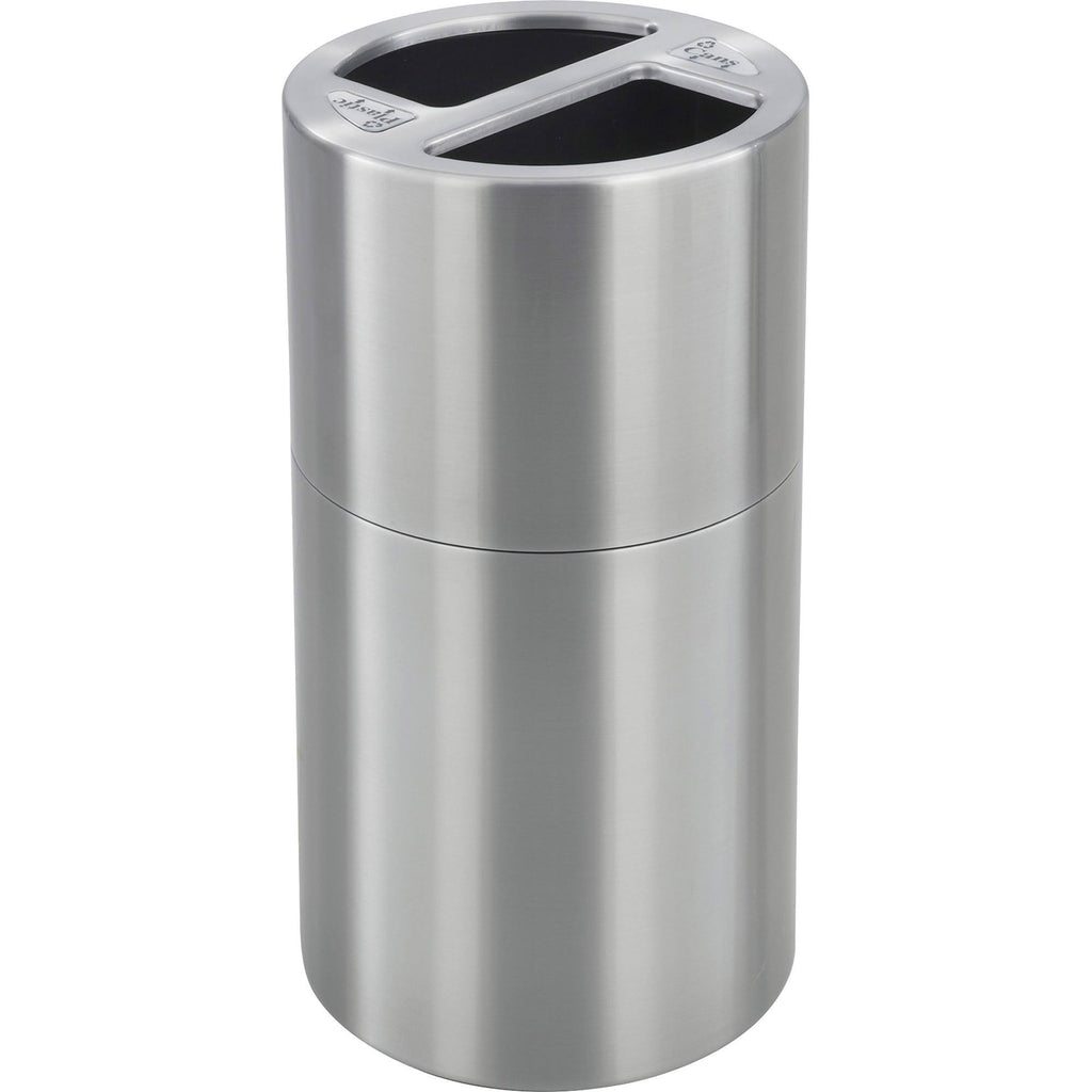 Dual Recycling Receptacle, 30 gal, Stainless Steel H435